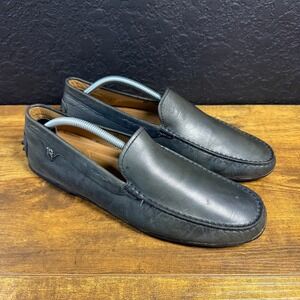Tod's Ferrari Gommino Blue Leather Driving Loafers Mens Size 9.5 Shoes